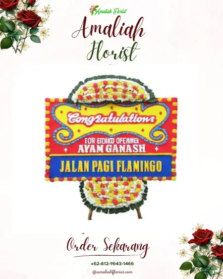 Sewa Papan Bunga Buni Manten Ciputat